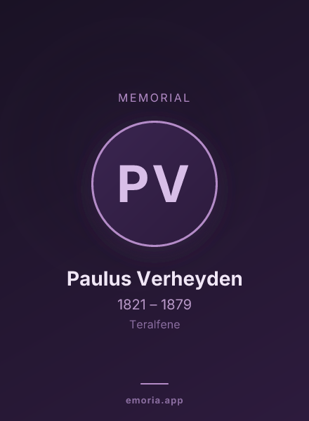 Memorial portrait of Paulus Verheyden