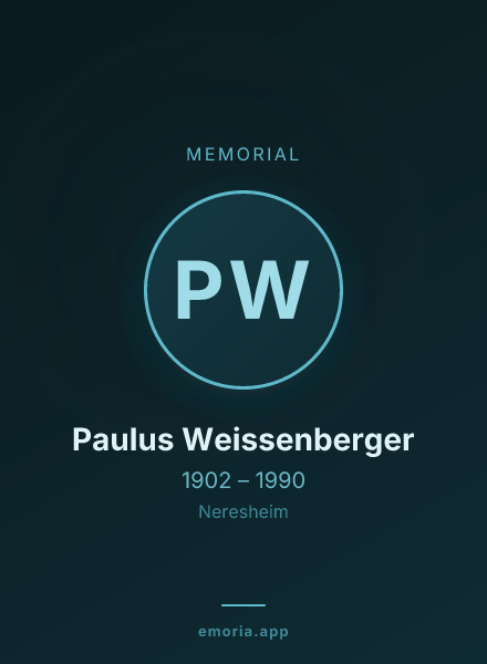 Memorial portrait of Paulus Weissenberger