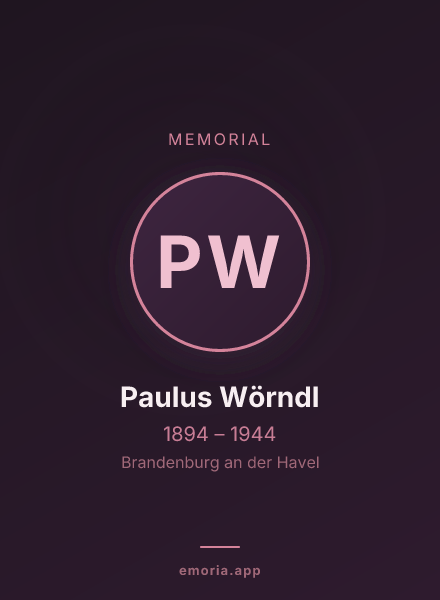 Memorial portrait of Paulus Wörndl