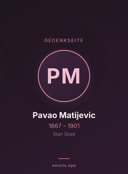 Gedenkportrait von Pavao Matijevic