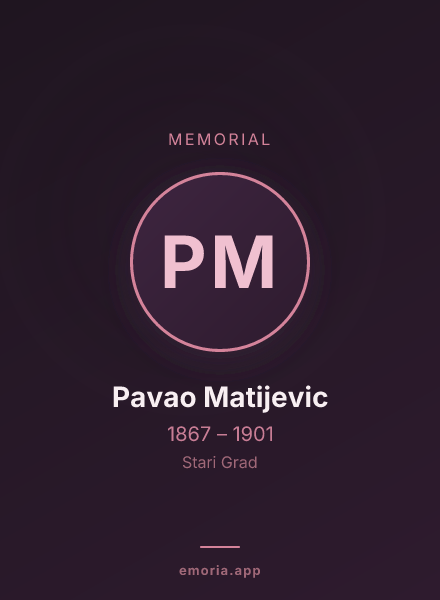 Memorial portrait of Pavao Matijevic