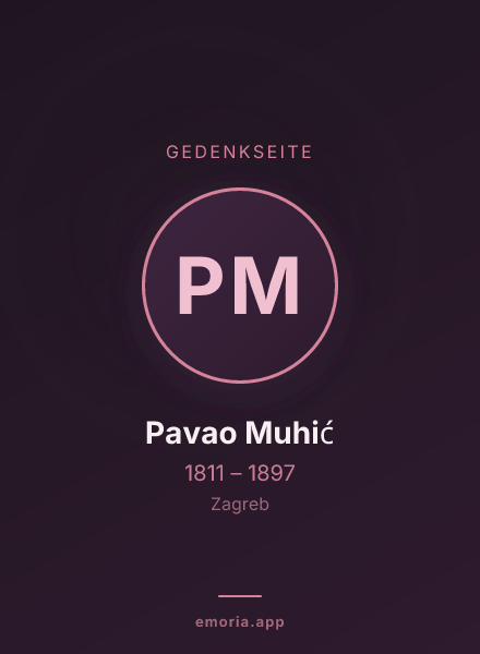 Gedenkportrait von Pavao Muhić