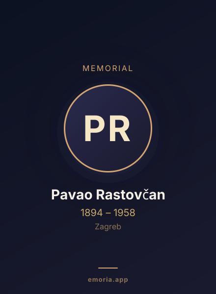 Memorial portrait of Pavao Rastovčan