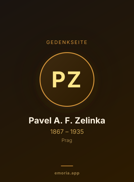 Gedenkportrait von Pavel A. F. Zelinka