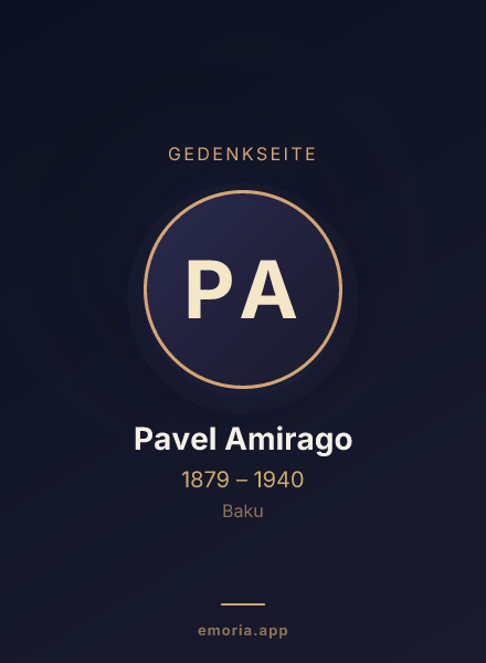 Gedenkportrait von Pavel Amirago