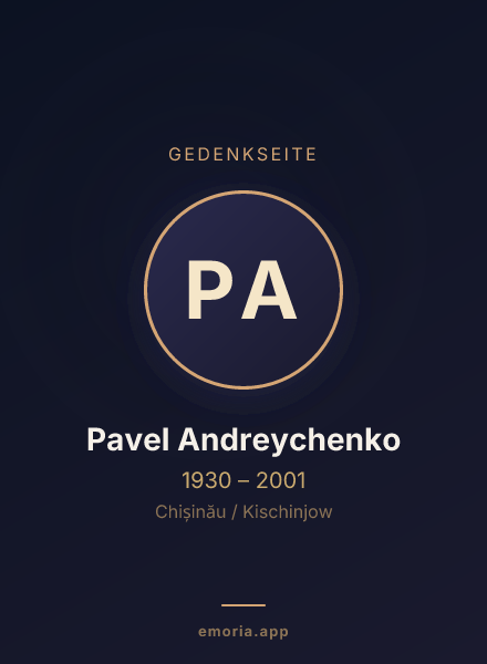 Gedenkportrait von Pavel Andreychenko
