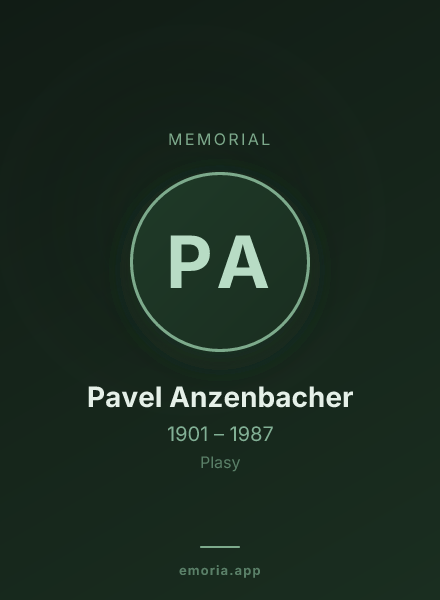 Memorial portrait of Pavel Anzenbacher