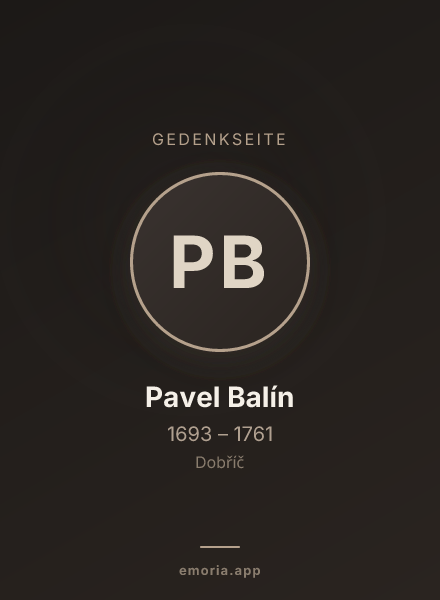Gedenkportrait von Pavel Balín