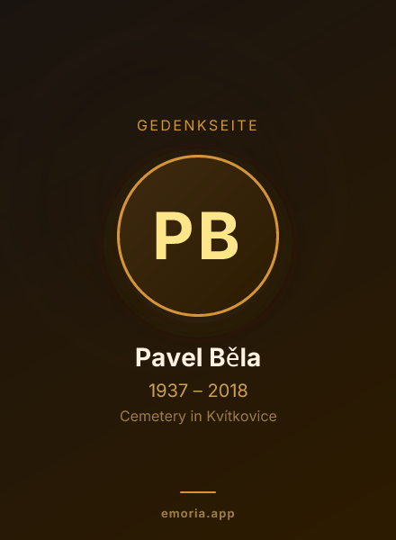 Gedenkportrait von Pavel Běla