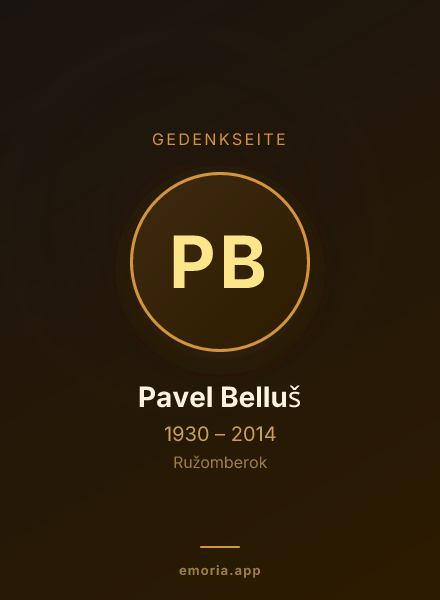 Gedenkportrait von Pavel Belluš