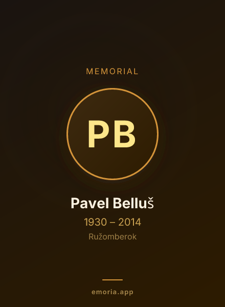 Memorial portrait of Pavel Belluš