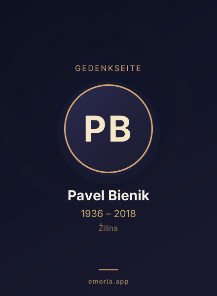 Gedenkportrait von Pavel Bienik