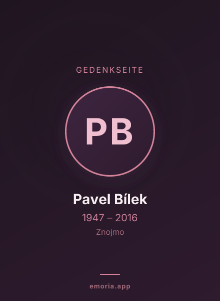 Gedenkportrait von Pavel Bílek