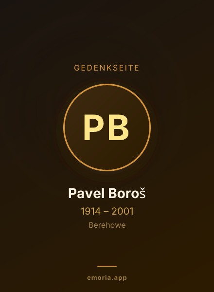 Gedenkportrait von Pavel Boroš