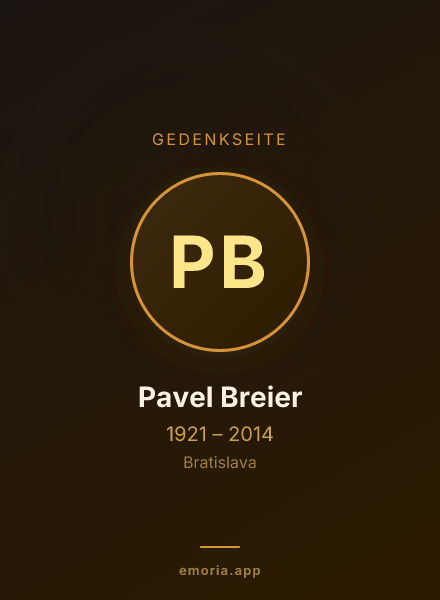 Gedenkportrait von Pavel Breier