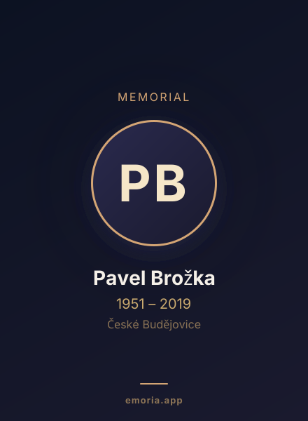 Memorial portrait of Pavel Brožka