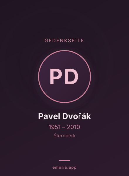 Gedenkportrait von Pavel Dvořák