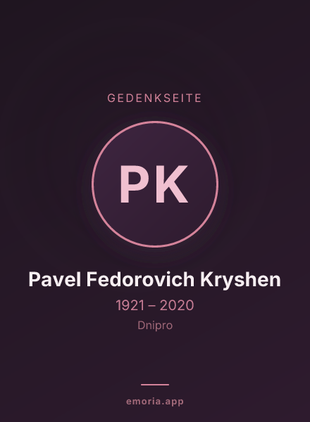Gedenkportrait von Pavel Fedorovich Kryshen