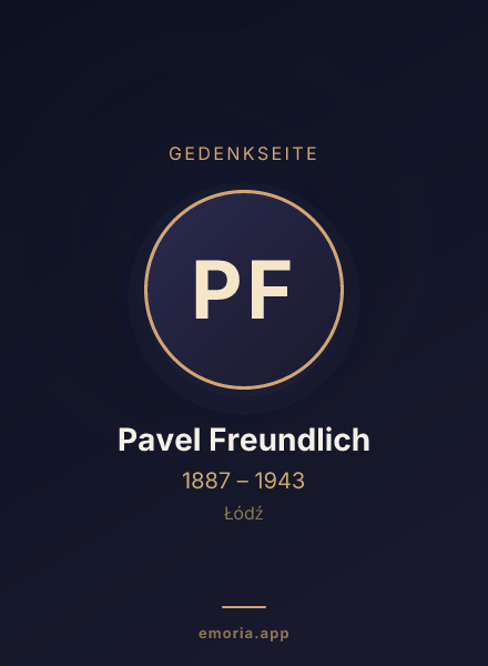 Gedenkportrait von Pavel Freundlich