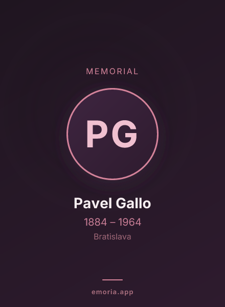 Memorial portrait of Pavel Gallo