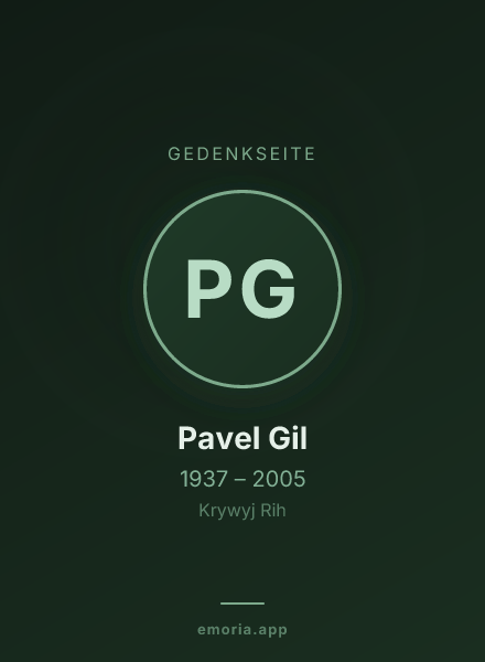 Gedenkportrait von Pavel Gil