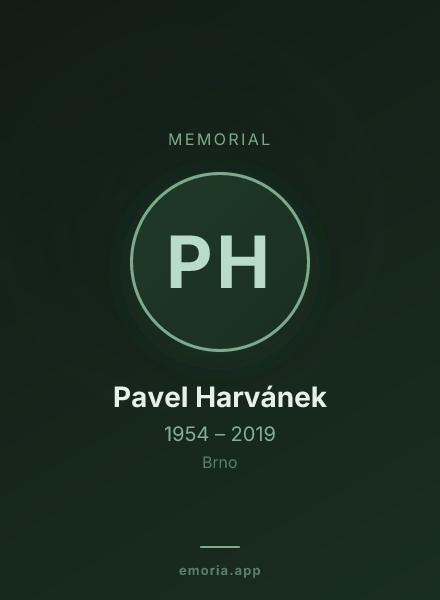 Memorial portrait of Pavel Harvánek