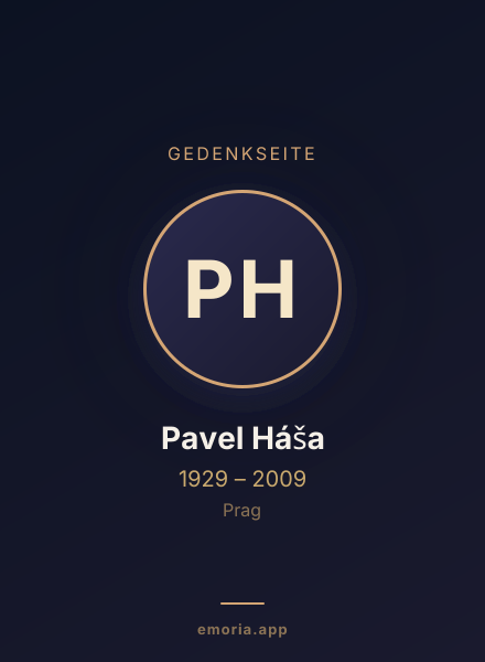 Gedenkportrait von Pavel Háša