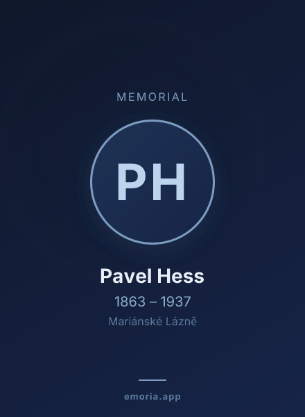 Memorial portrait of Pavel Hess