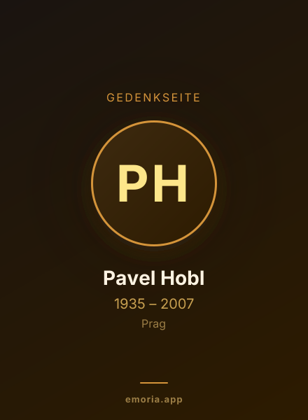 Gedenkportrait von Pavel Hobl