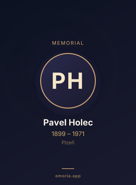 Memorial portrait of Pavel Holec