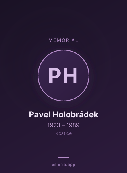 Memorial portrait of Pavel Holobrádek