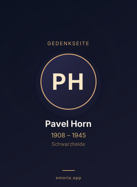 Gedenkportrait von Pavel Horn