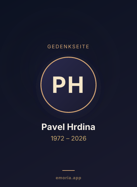 Gedenkportrait von Pavel Hrdina