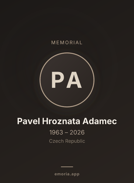Memorial portrait of Pavel Hroznata Adamec