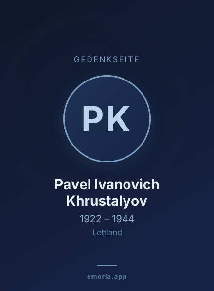 Gedenkportrait von Pavel Ivanovich Khrustalyov