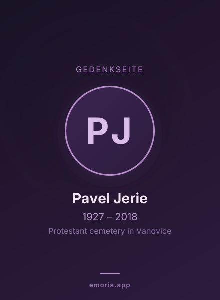 Gedenkportrait von Pavel Jerie