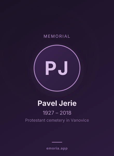 Memorial portrait of Pavel Jerie