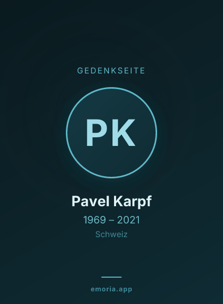 Gedenkportrait von Pavel Karpf