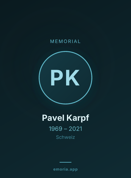 Memorial portrait of Pavel Karpf