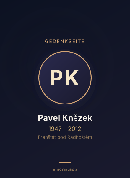 Gedenkportrait von Pavel Knězek