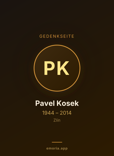 Gedenkportrait von Pavel Kosek