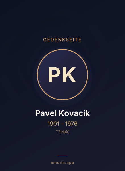 Gedenkportrait von Pavel Kovacik