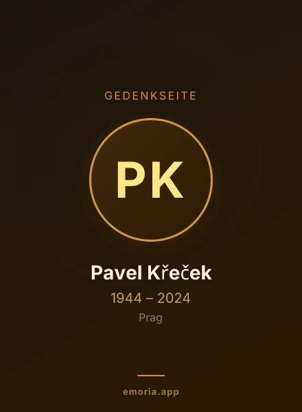 Gedenkportrait von Pavel Křeček