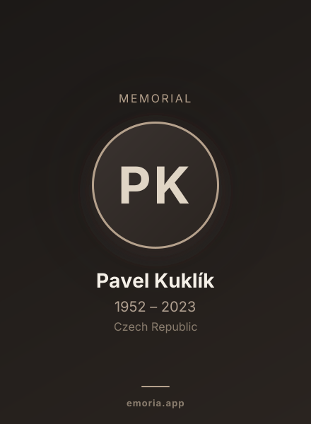 Memorial portrait of Pavel Kuklík