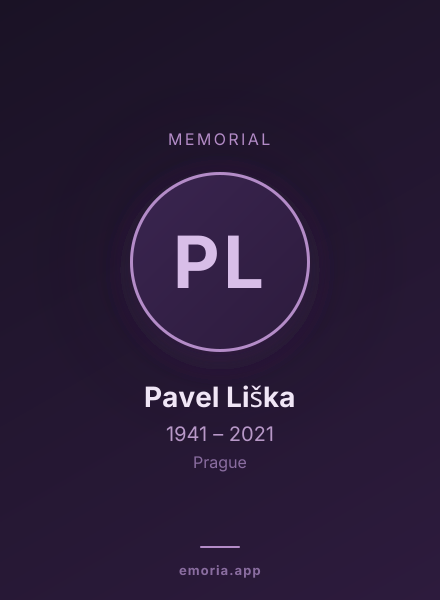 Memorial portrait of Pavel Liška