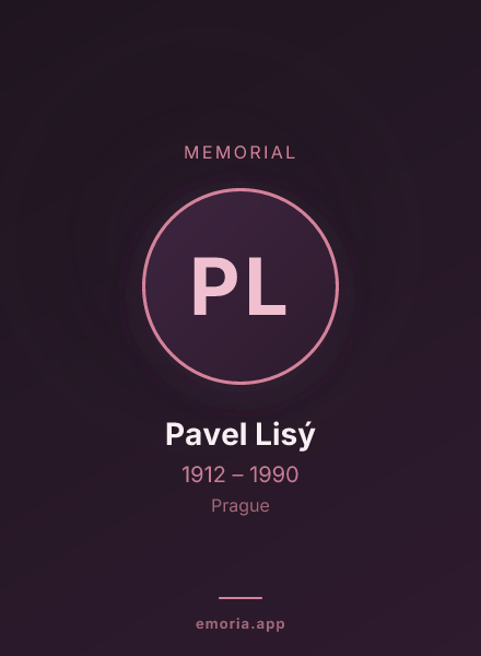 Memorial portrait of Pavel Lisý