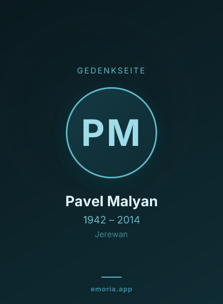 Gedenkportrait von Pavel Malyan