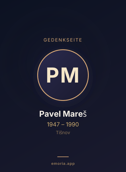 Gedenkportrait von Pavel Mareš