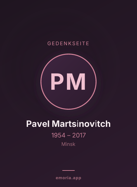 Gedenkportrait von Pavel Martsіnovіtch
