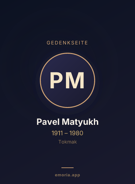 Gedenkportrait von Pavel Matyukh